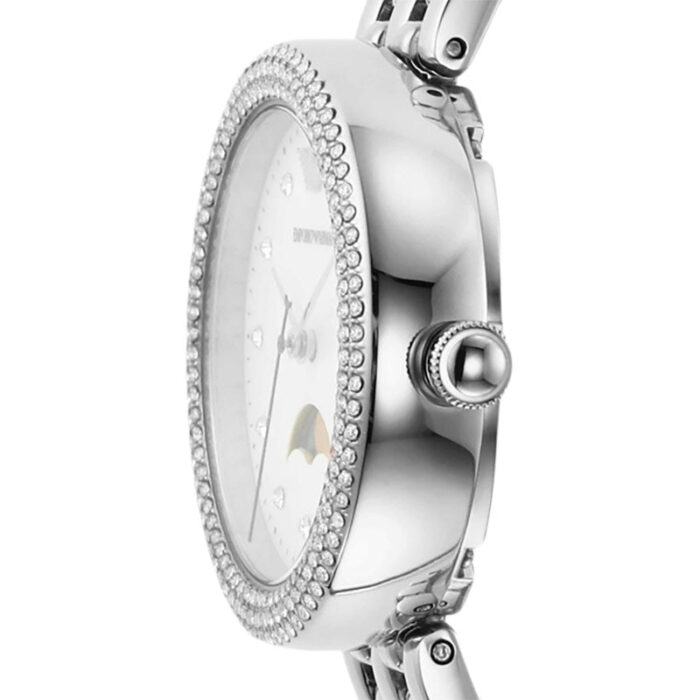 Emporio Armani Rosa Quartz Mother of Pearl Dial Silver Steel Strap Watch For Women - AR11461 - Image 8